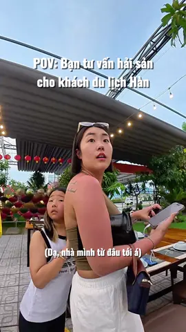 Tư vấn hải sản cho khách du lịch Hàn Quốc #bienxanh #nhahang #camlam 