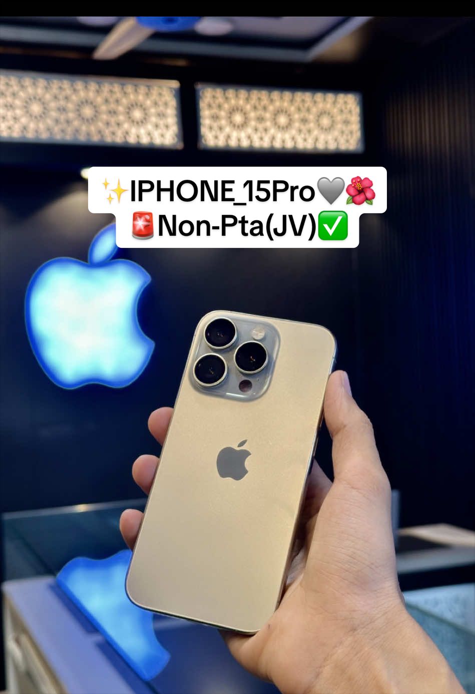 ✨IPHONE_15Pro🩶🌺 🚨Non-Pta(JV)✅ _ 128Gb❤️ _ Natural _Colr😍 _ condition 10/10❤️🚨 _ 🔋 85% |  🔁  _ 140k❤️ #iphone15pro #nonpta #clear #foryoupageofficiall #naturaltitanium 
