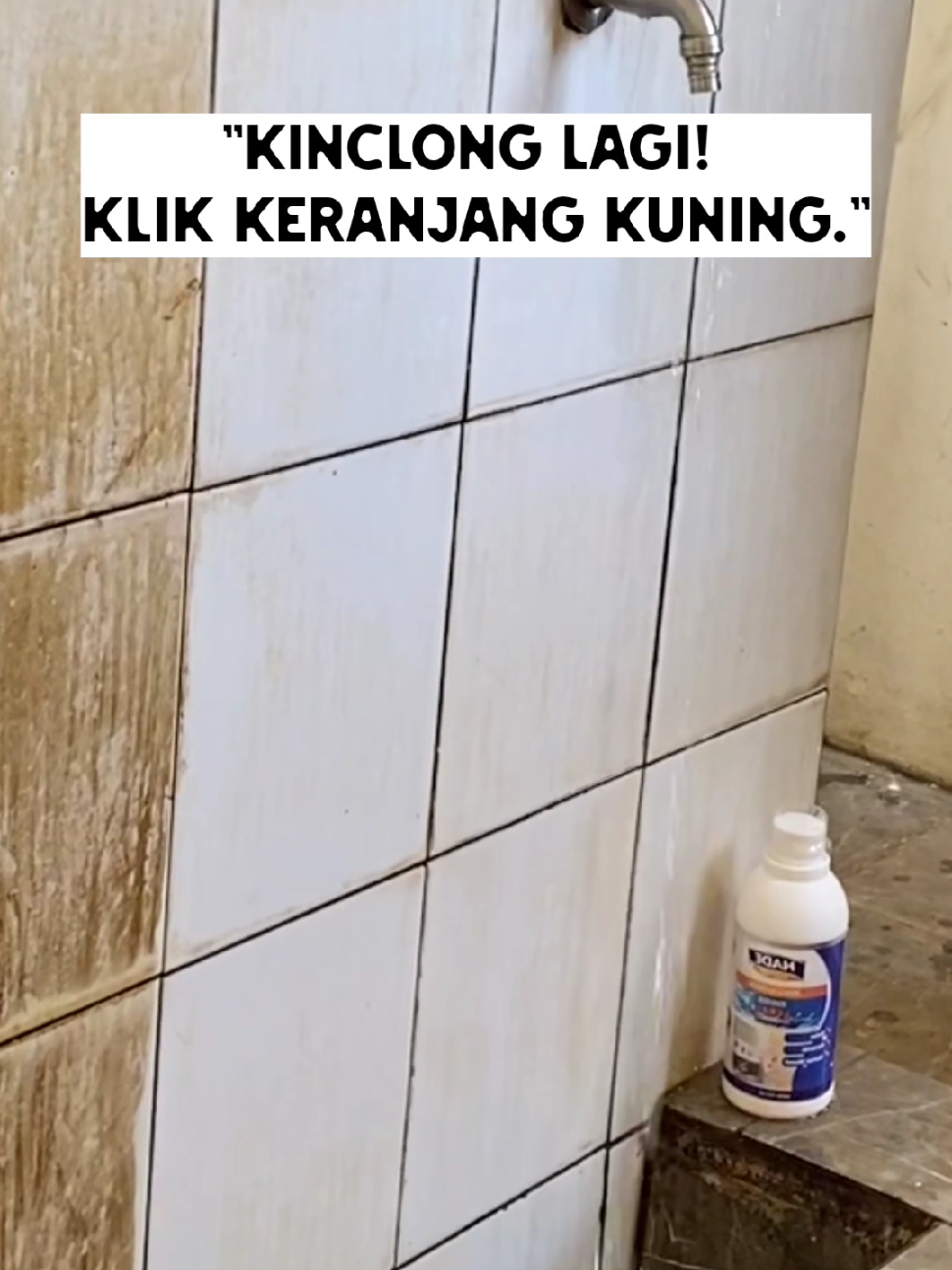 Kerak membandel? HADE Cleaner dengan formula khusus bantu angkat kerak lebih mudah. Sudah berizin edar & uji lab. ✨ #HADECleaner #PembersihKerak #KerakMembandel #KamarMandiBersih #PembersihKamarMandi     