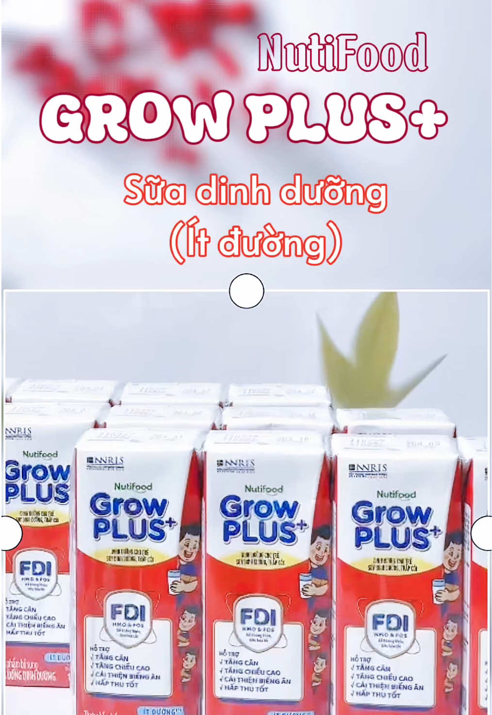 Loại ít đường uống ngon hơn nè các vợ ơi  #growplusdo #suatangcan #NutifoodGrowPLUS  #DonBayTangCan #TayChamHangNang