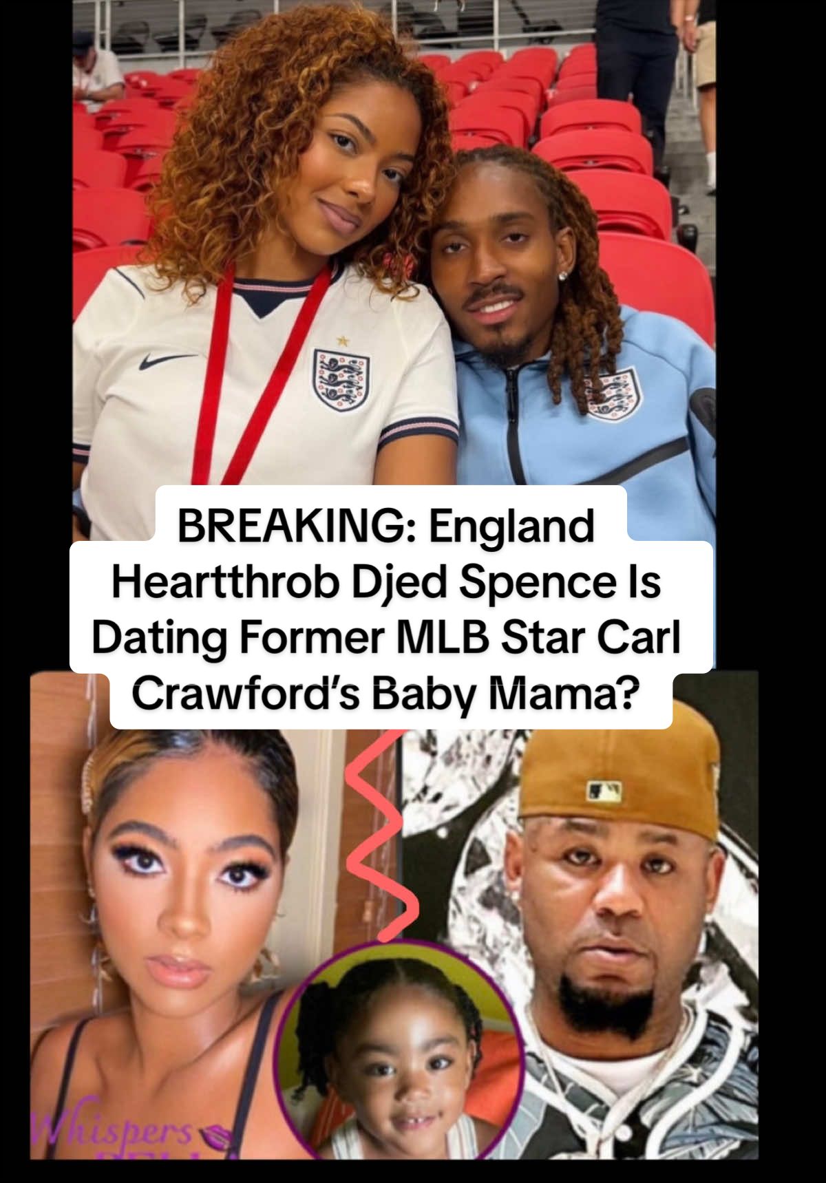 BREAKING: England Heartthrob Djed Spence Is Dating Former MLB Star Carl Crawford’s Baby Mama? After Djed Spence’s breakout 2026 World Cup, fans couldn’t stop talking about his performances—but now his love life is making headlines. Allegedly His girlfriend, Gabby Jolie, previously dated former MLB player Carl Crawford, with whom she shares a daughter. Does someone’s dating history matte? #DjedSpence #GabbyJolie #EnglandFootball #Football #hotteanchitchat 