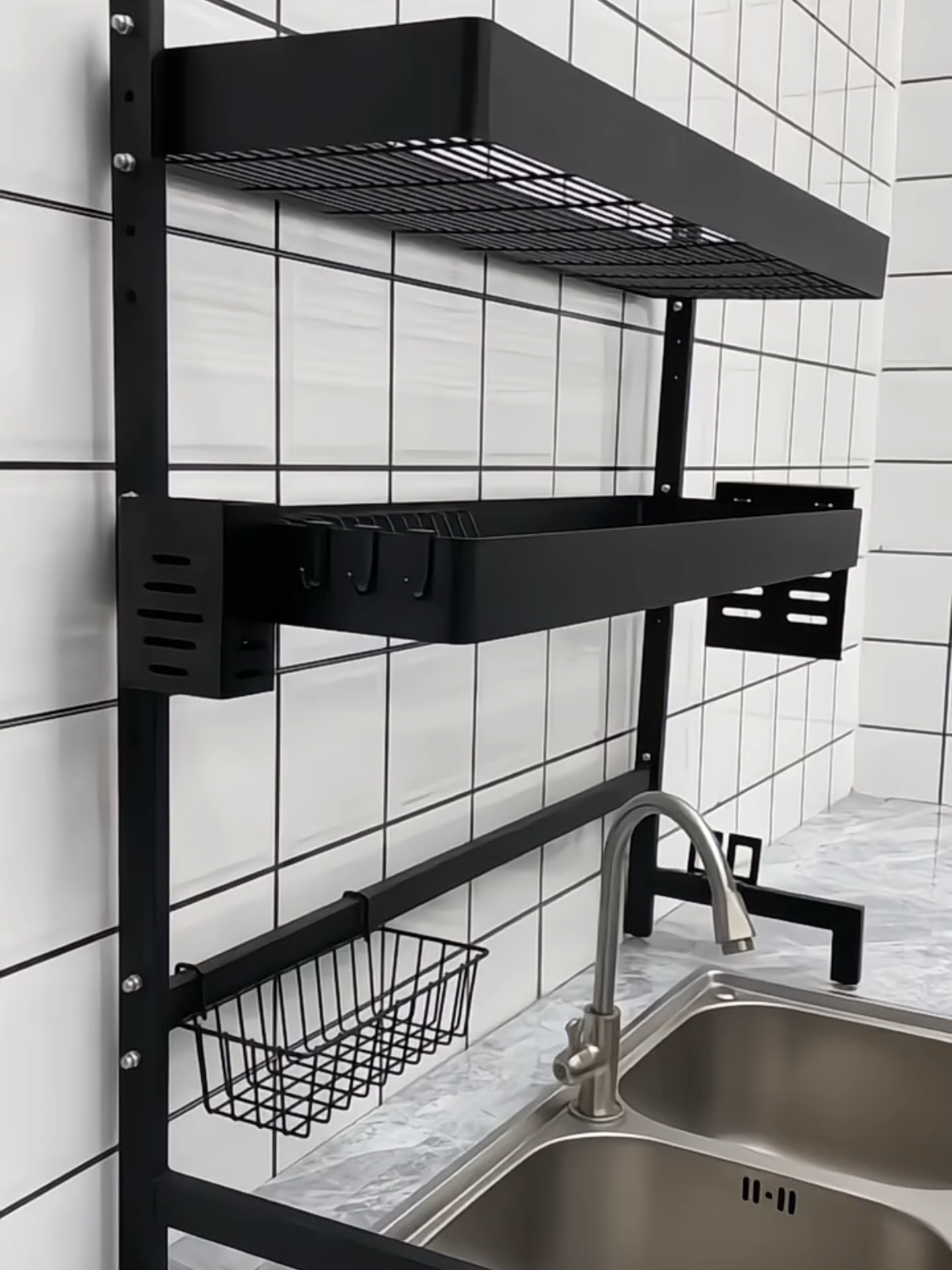 GIA DỤNG THÔNG MINH QBL Kệ Đựng Bát Đĩa Trên Bồn Rửa Bát Cao Cấp Đa Năng 1-2-3 Tầng Thép Carbon Chống Gỉ #xuhuong #xuhuongtiktok #xuhuongmoingay #xuhuong🥰🥰🥰 #giadungtienich866 