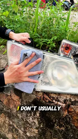 Don't let yellow headlights ruin your car's look! Our headlight cleaning service restores clarity, improves night visibility, and keeps your vehicle shining-safe, clean, and sharp. #detailing #detail #diamondclear #carlightcleaner #carlights 