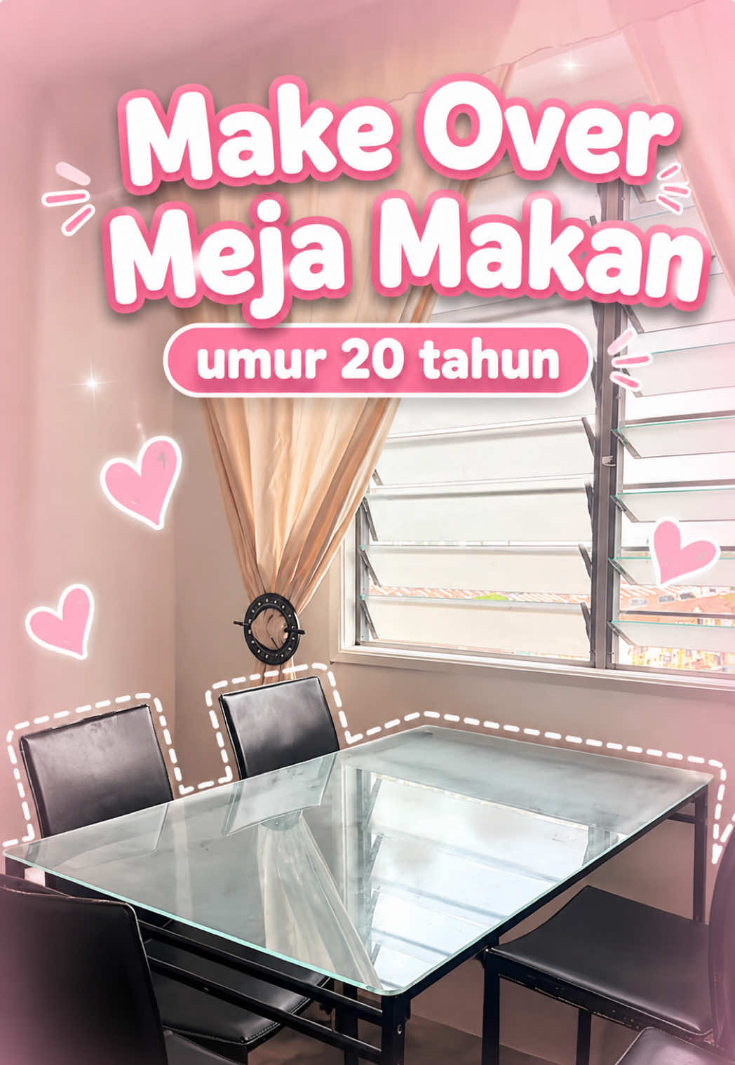 Berapa rate hampa bagi untuk make over meja makan ni ? Lepas ni Dinie boleh buat diy project lagi tak ?  #mejamakan #diningtable #makeoverrumah #DIY #sahm 
