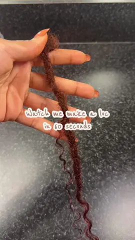 Hair is QVR Afro Bulk color 30.  I dyed it the red color myself.  🥰 #locextensions #diylocs #locstyles #locrepair 