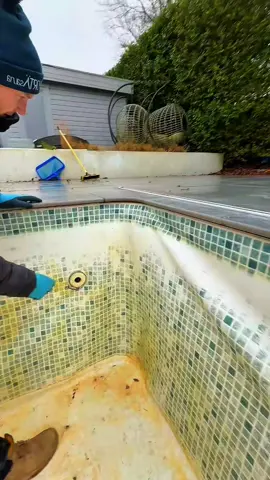 Descubrimos el verdadero problema oculto bajo un liner viejo. Esta renovación de alberca reveló daños que nadie imaginaba. #mexico #alberca #renovacion #limpiezaextrema #viral