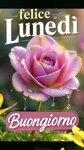 Felice Lunedì — Buongiorno --- Un lunedì che profuma di rosa e di calma. Che la tua giornata inizi con luce gentile e pensieri che fioriscono. 🌸✨ --- #buongiorno #buonlunedì #felicelunedì #mondayvibes #positività     