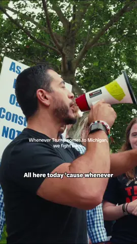 Whenever Trump comes to Michigan,  we're going to fight back. When I'm in the US Senate, I promise you this, we are gonna get to the bottom of every single crime of the Trump and MAGA coalition.