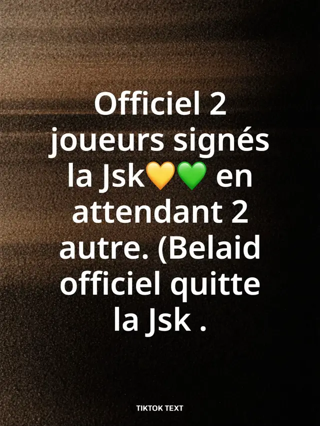 Officiel 2 joueurs signés la Jsk💛💚 en attendant 2 autre. (Belaid officiel quitte la Jsk .#kabylie_algérien_bérbére💪 #algerienne🇩🇿 #tiziouzou15 #jskabylie🔰💛💚♓♓ 