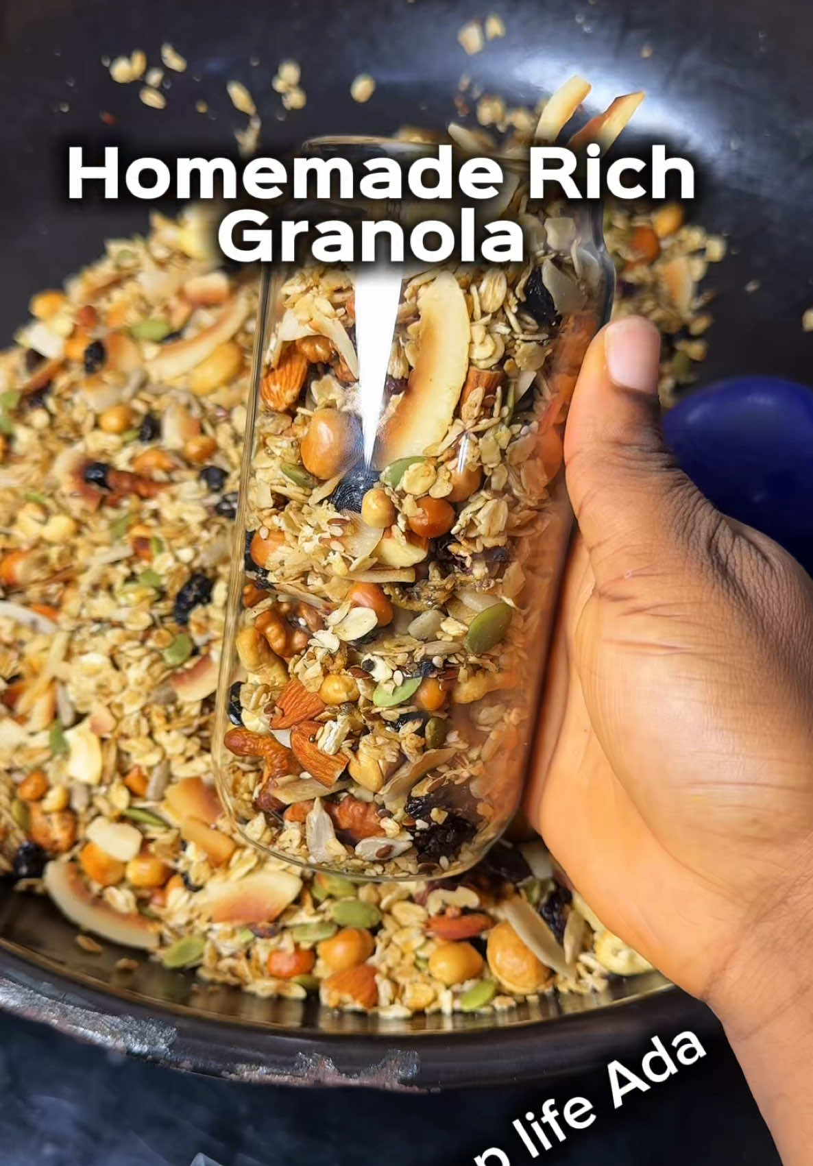 Home made rich granola recipe  #granola #granolabar 