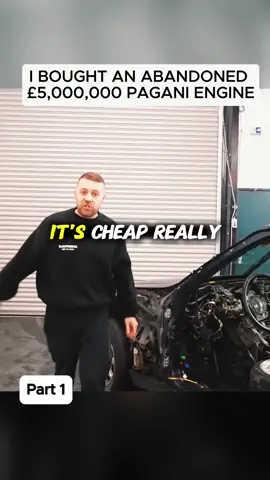 I BOUGHT AN ABANDONED £5,000,000 PAGANI ENGINE-p1#car #engine #pagani #fyp 