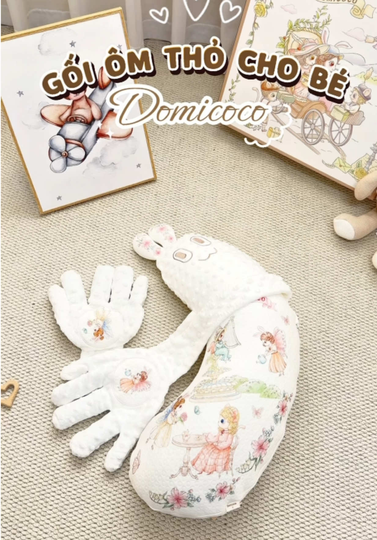 🐰+1 “Vệ sĩ” nhỏ bảo vệ giấc ngủ cho bé iuu🧡. Unbox gối ôm thỏ DOMICOCO siêu xinh😘 #monniekids #Trending #domicoco #goiom 