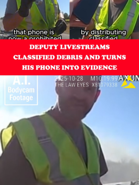 Deputy Livestreams Classified Debris and Turns His Phone Into Evidence #cops #copsoftiktok #bodycam #police