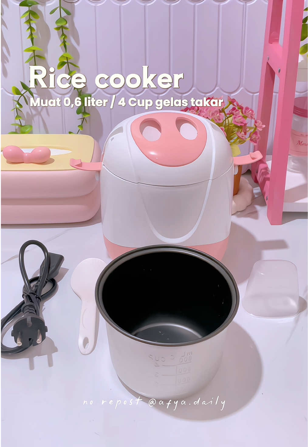 Masak nasi porsi sedikit pakai rice cooker mini ini😍🤏🏻 #ricecooker #ricecookermini #magiccom #alatdapur #ricecookermurah 