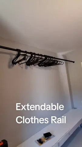 This heavy-duty extendable wardrobe rail adjusts from 40 to 248 cm and holds up to 60 lbs without bending!Why You’ll Love ItCustom Fit: Spliced pole sections let you adjust the length from 40 to 248 cm to fit any space.Super Strong: Made of thick iron with a 2.8 cm diameter to safely support heavy winter coats and daily clothes.Easy Setup: Use the included U-shaped brackets and side screws for a fast, secure drilling installation.Versatile: Perfect for closets, laundry rooms, entryways, or even as a shower curtain rod.Where to UseWardrobes and closetsEmpty wall spaces or doorwaysBalconies and laundry areas #tiktokmademebuylt #affiliate #clothesrail #closetorganization #tiktokshop 