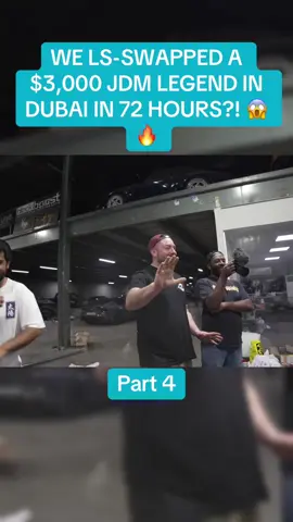 WE LS-SWAPPED A $3,000 JDM LEGEND IN DUBAI IN 72 HOURS?! 😱🔥#jdmlifestyle #ls swap #dubai #carbuild #driftcar