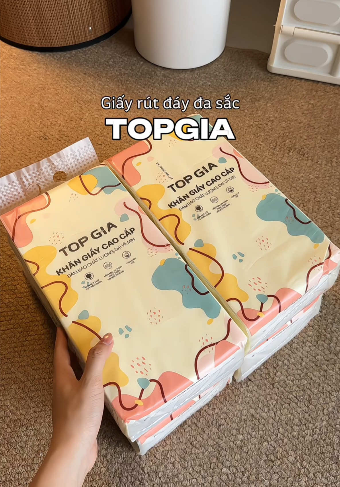 Giấy rút đa sắc TopGia 🥰 #dilamduilamnha #khangiaytopgia #khangiayrut #khangiaytreotuong #topgia 