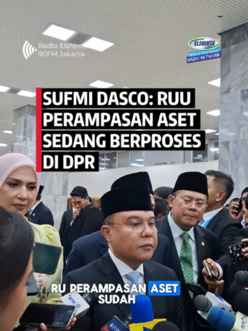 Wakil Ketua DPR RI Sufmi Dasco Ahmad mengatakan pembahasan Rancangan Undang-Undang (RUU) tentang Perampasan Aset terus berjalan di DPR. RUU Perampasan Aset pada saat ini sudah berproses di DPR, dan tentunya Dewan Perwakilan Rakyat Indonesia, dan khususnya komisi teknis, yaitu Komisi III, yang sedang membahas, pada saat ini sedang meminta partisipasi publik yang sedemikian banyak,