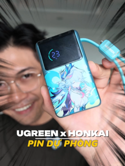 UGREEN x Honkai: Star Rail – đẹp tới mức mua về chỉ muốn trưng 😭 Pin dự phòng 10.000mAh, công suất tối đa 55W. Có sẵn dây USB-C tích hợp, khỏi phải mang thêm dây. Màn hình hiển thị % pin và công suất sạc theo thời gian thực. Thiết kế nhỏ gọn, vừa đẹp vừa tiện cho dân công nghệ. Fan Honkai mà bỏ qua bản collab này thì hơi tiếc nha 😮‍💨 ✨[Chúng tôi nhận hoa hồng từ các sản phẩm được bán ra liên kết với giỏ hàng/ đường dẫn trong video này] #ugreen #honkaistarrail #ugreenxhonkaistarrail #pinugreen #pinduphong #vinhkhang014 #kanreview