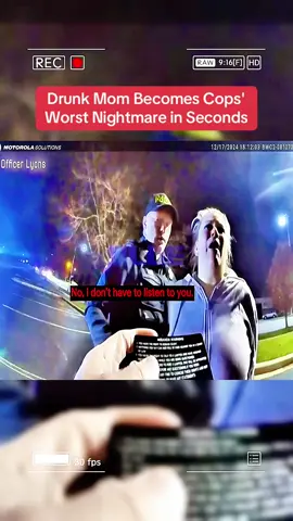 Drunk Mom Becomes Cops' Worst Nightmare in Seconds #cops #bodycam 