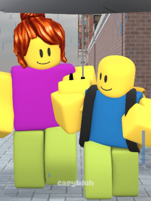 Mom holding an umbrella over me