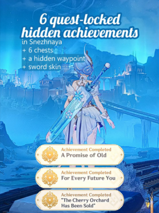 Some 'don't forget' things #GenshinImpact #snezhnaya #hiddenachievement #guide #hiddenchest #exploration #quest