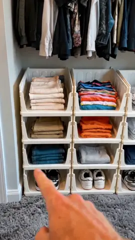 Everyone is rushing to get their hands on these easy-assemble plastic storage while this buzz is still going to upgrade their closet shelving!#homeorganization #declutter #closetstorageideas #tiktokmademebuyit 