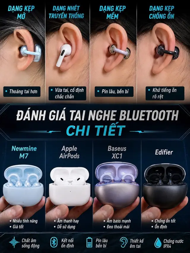 Những mẫu tai nghe Bluetooth HOT đáng mua nhất! #tainghebluetooth #tainghekhongday #tainghe #tainghekhongnhottai #fyp 