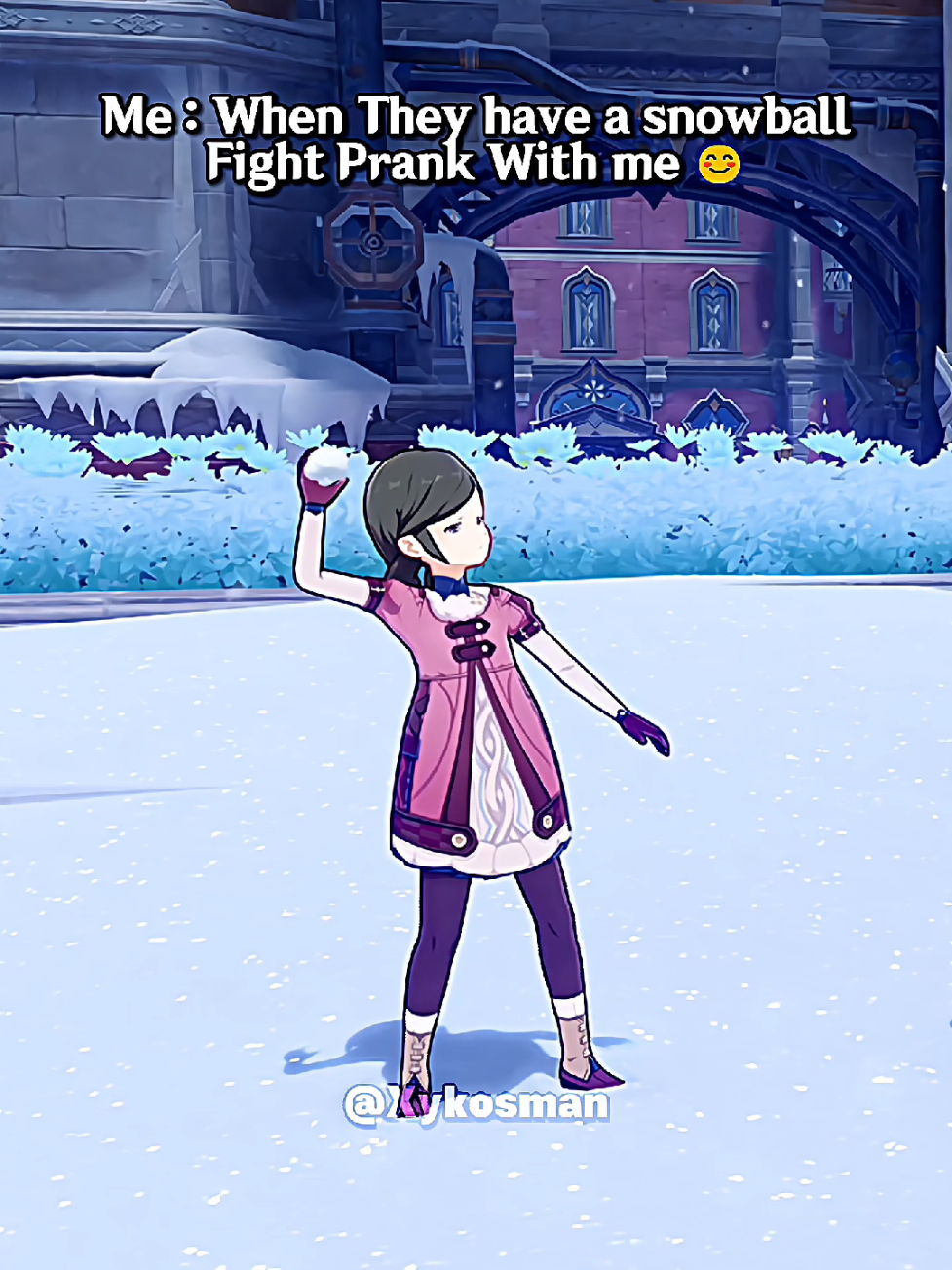 They have a Snowball Fight with Wrong person #snezhnaya #genshin #GenshinImpact 