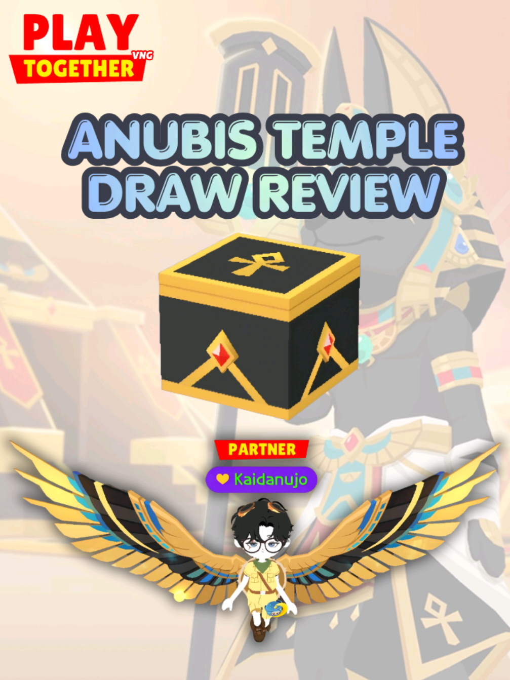 Review Horus's Wings from The Anubis Temple Draw. The Desert Oasis Event PlayTogether Game. #playtogether #playtogethervng #playtogetherid #ptgcreator #fyp 