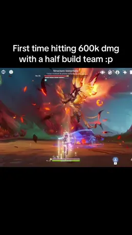 Première fois je tape 600k tout court enfaite 😛 #GenshinImpact #sandroneshowcase #hoyoverse #genshinbuilds #mihoyo