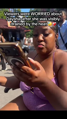 Viewers were WORRIED about  Daysha  after she was visibly  drained by the heat 😓❤️‍🩹 #dayshataylor #streamercamp #fyp 