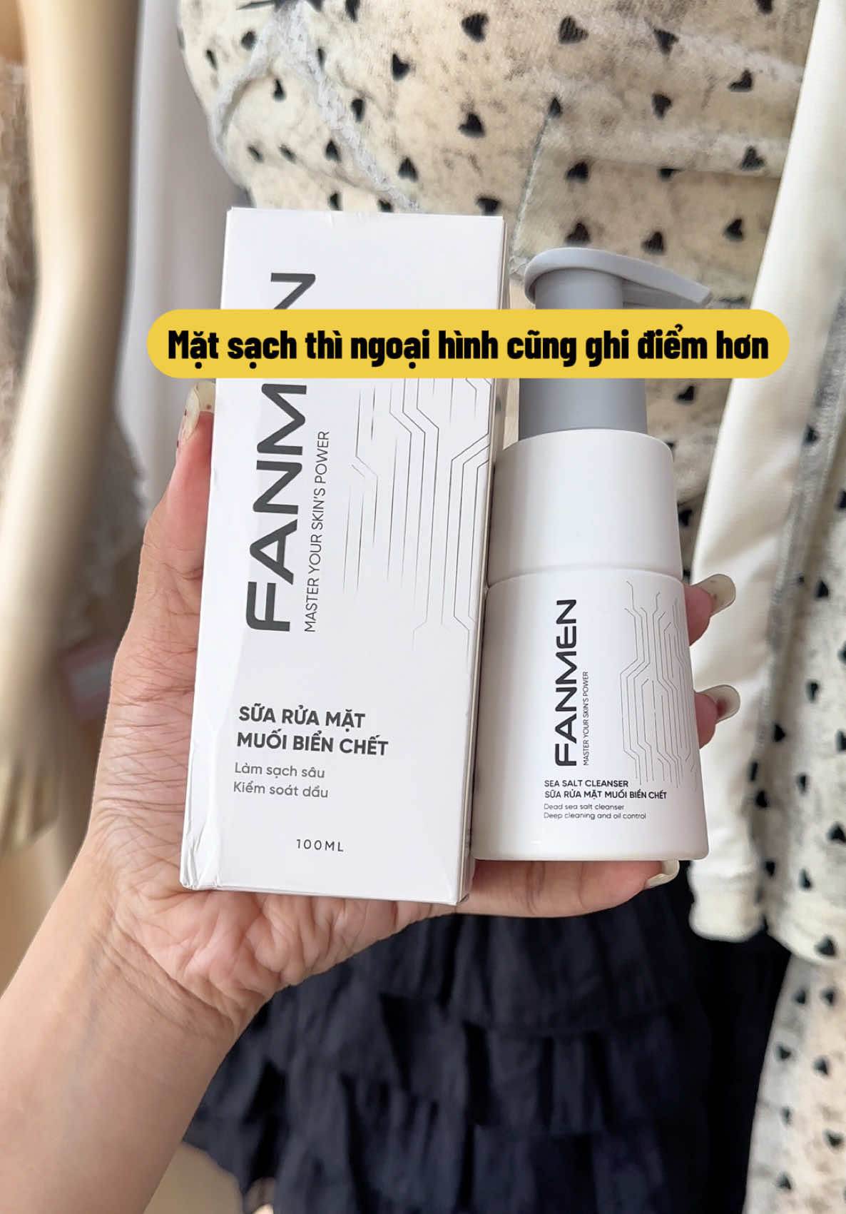 Sửa rửa mặt muối biển Fanmen sạch sâu, kiềm dầu, hỗ trợ ngăn ngừa mụn dành riêng cho nam giới #sưaruamat #fanmen #suaruamatnam #namgioi #viralvideo
