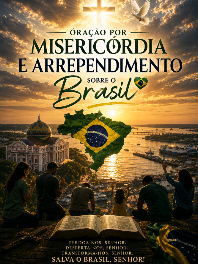 🇧🇷🙏 Uma nação inteira precisa de oração. Hoje levantamos um clamor pelo Brasil, do Norte ao Sul, do Leste ao Oeste. Que Deus tenha misericórdia da nossa nação, desperte corações para o arrependimento e conduza o povo brasileiro de volta para Jesus Cristo. Assim como Nínive se arrependeu e experimentou a misericórdia de Deus, que também haja no Brasil um verdadeiro quebrantamento e uma transformação genuína. Se você concorda com esta oração, declare nos comentários. 🙏 Compartilhe para que mais pessoas possam interceder pelo Brasil. Siga a Mente Kadosh para mais orações e mensagens que nos aproximam de Jesus Cristo. #OraçãoPeloBrasil #Brasil #JesusCristo #Arrependimento #MenteKadosh
