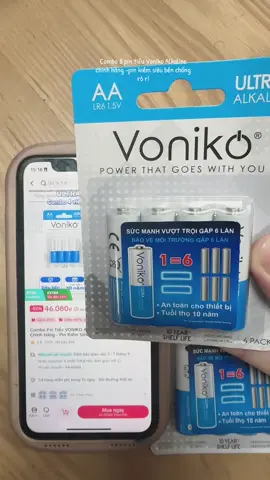 Combo 8 pin tiểu Voniko Alkaline chính hãng -pin kiềm siêu bền chống rò rỉ #TikTokShop99 #sieuhoithuonghieu #TikToxChoiceAward #voniko #pintieu 