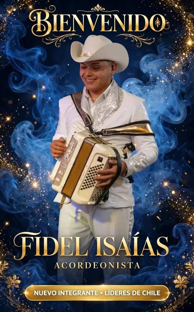 El acordeón 🪗 tiene nuevo dueño en @Líderes De Chile ❣️ Con orgullo queremos dar la bienvenida a esta familia a quien será el  Acordeonista  @Fidel Isaias  🫶 en la banda músical, desde Chiloé 🤗 Un joven ,talentoso y con el corazón puesto en la música, llega a sumar su magia y sabor a cada  presentación. ¡ Bienvenido Fidel Isaias ! Que tú acordeón 🪗 nunca dejé de sonar, compa 🤗 Éxito y mil bendiciones 🙌  #lideresdechile  #fanslideresdechile🇨🇱  #cumbiasdelsurdechile  #rancherasdelsurdechile  #musicaranchera 