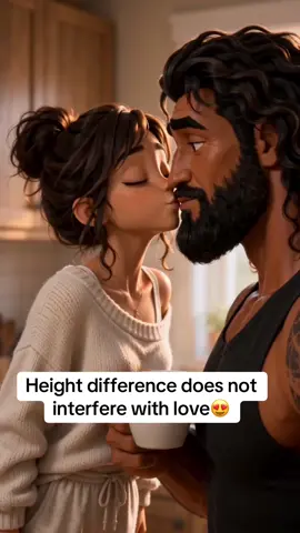Height difference does not interfere with love😍