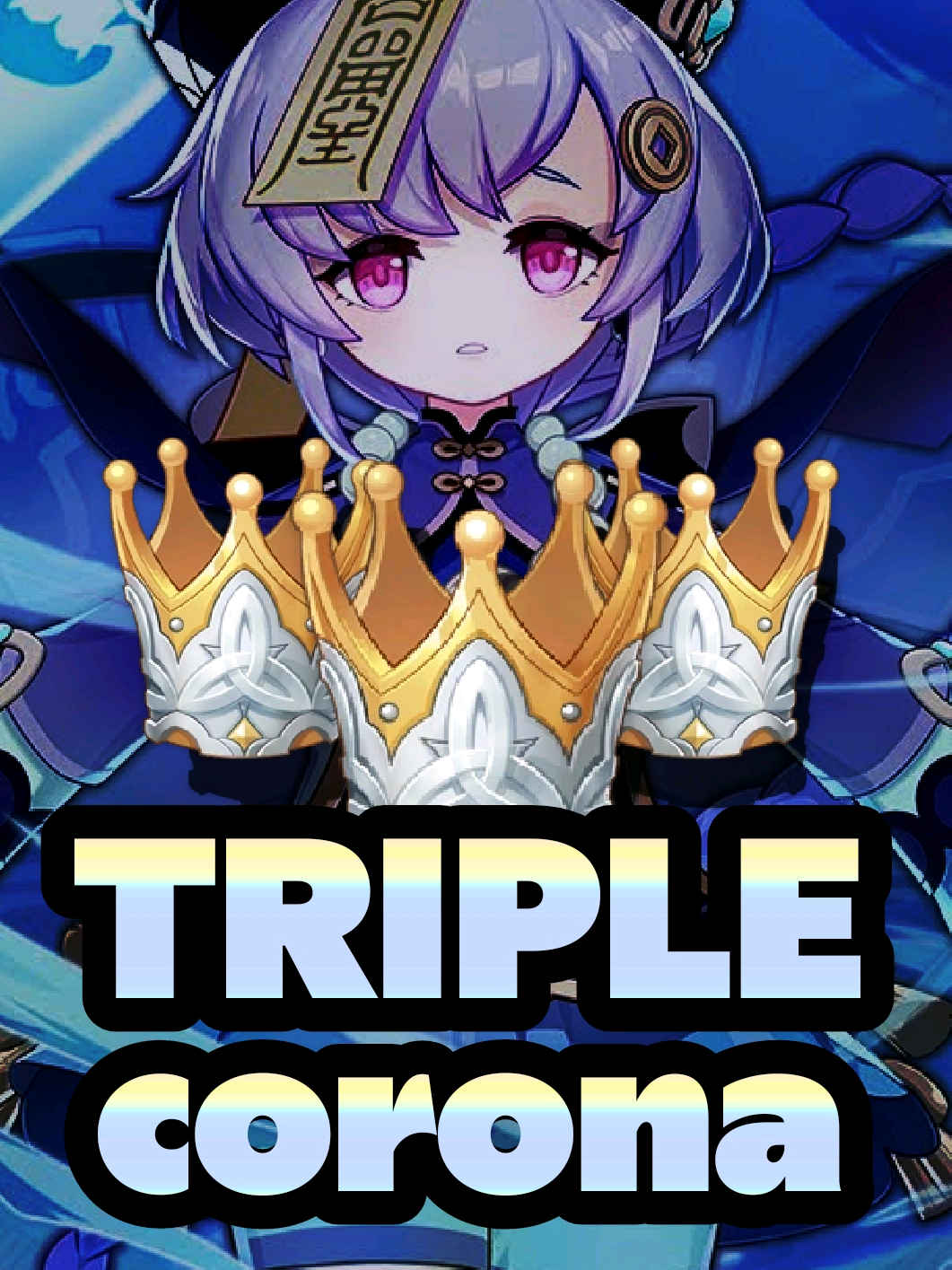 Triple Corona a Qiqi después de 6 años valio la pena #qiqi #genshin #meta #estelar #cryo 