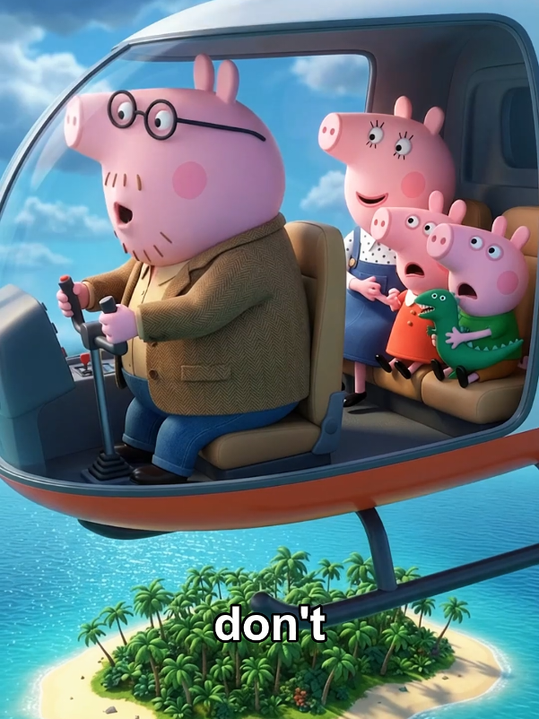 The Family Helicopter Landed on a Mystery Island!#usacartone #pippapig🐷 #kidsanimation #usaviral #usatiktok 