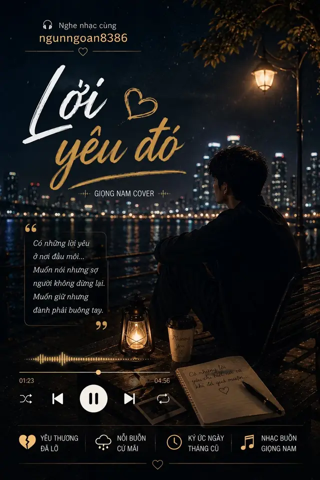Có những tình cảm mình từng giữ quá lâu trong lòng. Không phải vì không yêu, mà vì sợ nói ra rồi mọi thứ sẽ đổi khác. Sợ người ấy không hiểu. Sợ một lời thật lòng lại khiến khoảng cách giữa hai người xa hơn. Lời Yêu Đó mang đúng cảm giác của một người đã yêu rất nhiều nhưng lại chậm một nhịp. Đến khi muốn nói hết những điều giấu kín, người mình thương đã không còn đứng ở nơi cũ nữa. Có những lúc ta cứ nghĩ ngày mai vẫn còn thời gian. Ngày mai sẽ nói. Ngày mai sẽ giữ người ấy lại. Ngày mai sẽ bù đắp những lần vô tâm. Nhưng tình yêu đâu phải lúc nào cũng chờ được đến ngày mai. Rồi một ngày, người từng ở rất gần trở thành một cái tên chỉ còn xuất hiện trong ký ức. Những câu chưa nói biến thành tiếc nuối. Những điều tưởng rất nhỏ lại trở thành thứ khiến mình day dứt nhất mỗi khi đêm xuống. Phiên bản giọng nam cover càng làm cảm giác ấy trở nên trầm hơn, như lời tâm sự của một người đang nhìn lại cả một câu chuyện cũ và tự hỏi: nếu ngày đó mình mạnh dạn hơn một chút, liệu hai người có còn bên nhau không? Có những lời yêu không kịp nói. Có những người muốn giữ nhưng lại để tuột mất. Và có những kỷ niệm dù đã qua rất lâu, chỉ cần một giai điệu vang lên là mọi thứ lại trở về nguyên vẹn. Nếu bạn cũng từng có một lời yêu chưa kịp nói, có lẽ bài hát này sẽ chạm đúng vào một góc ký ức mà bạn vẫn luôn giấu kín. 🎧 Nghe nhạc cùng ngunngoan8386 #LoiYeuDo #GiongNamCover #NhacTamTrang #TinhYeuDangDo #ngunngoan8386