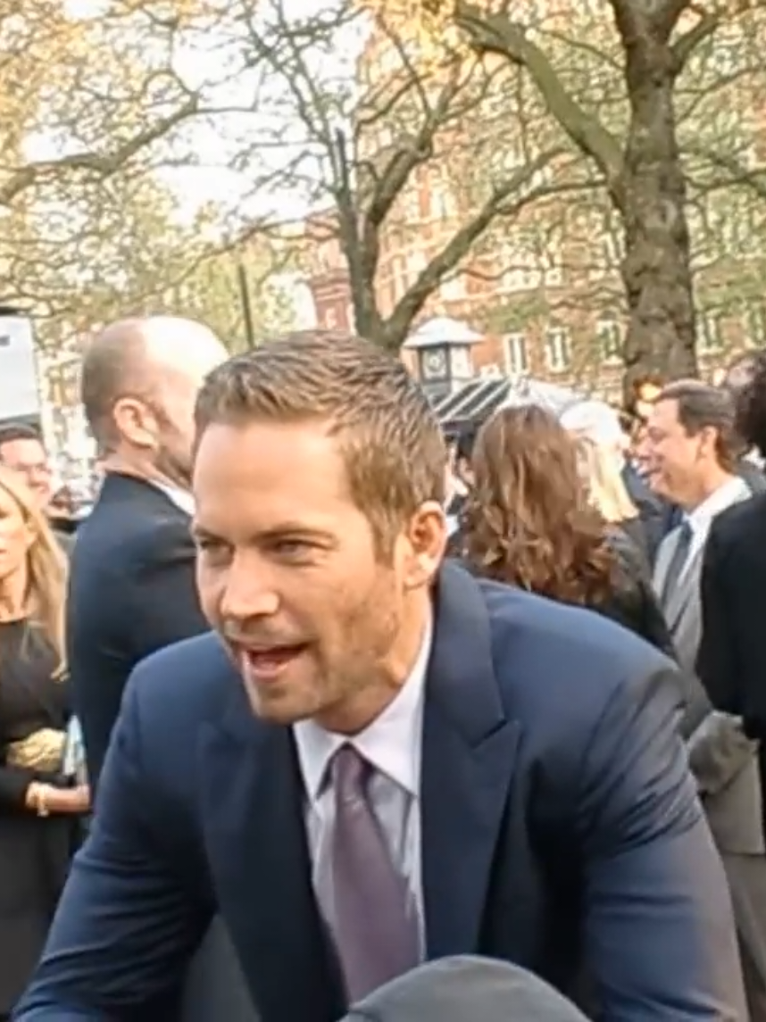 Paul Walker at the premiere of his final Fast & Furious film, on May 7, 2013, in London. #paulwalker #fyp 