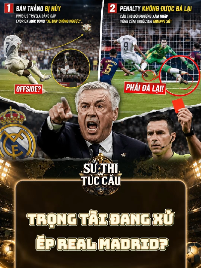 Trọng tài đang xử ép Real Madrid? #RealMadrid #RMA #LaLiga #BongDa #TinBongDa