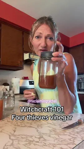 Witchcraft 101 four thieves vinegar #spells #witchcraft #witchtok #witchtip #witch 