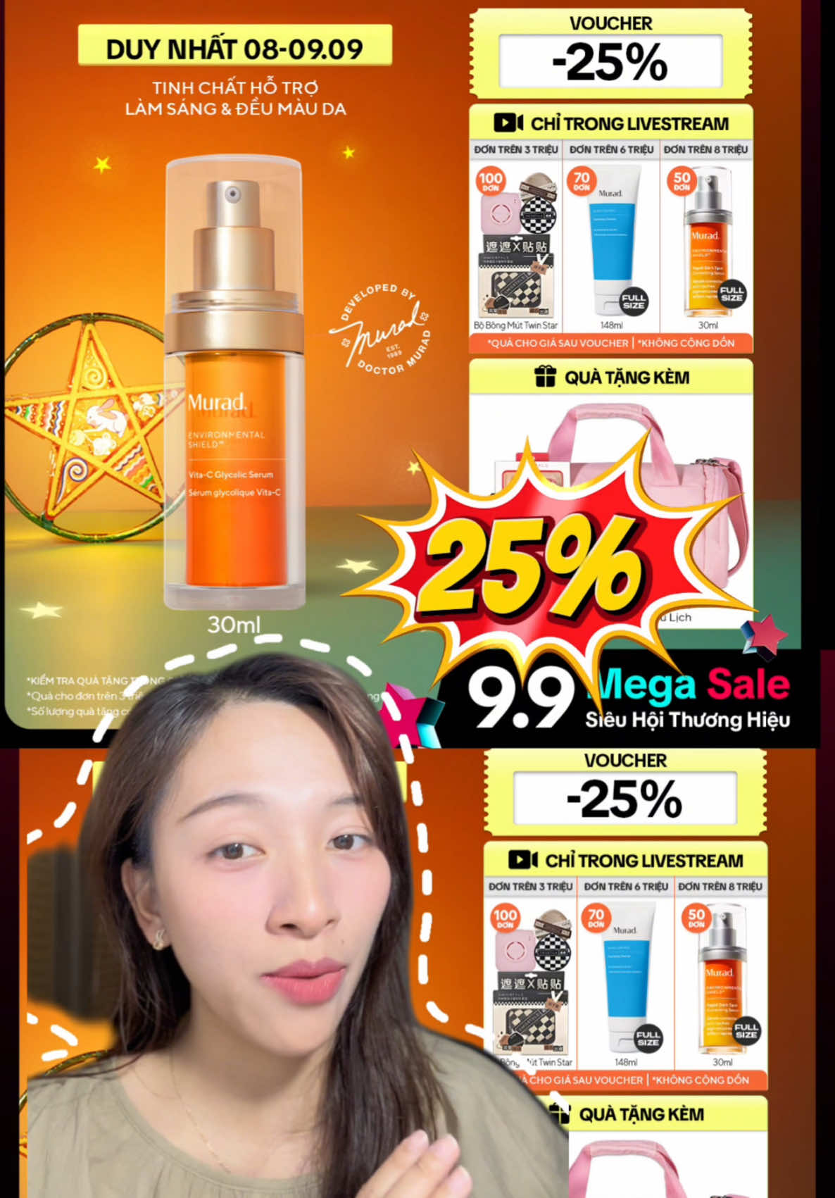 ‼️ Deal hời chỉ duy nhất 9.9 tại Murad mấy bà ơi. ✨✨✨ #murad #muradskincare #vitacmurad #muraddeal99 #viral 