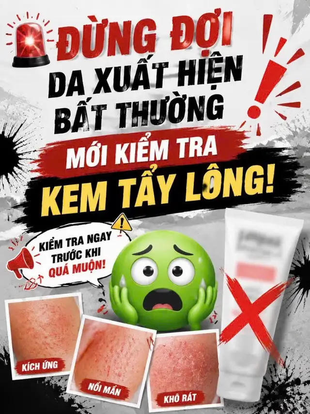 ĐỪNG ĐỢI DA XUẤT HIỆN BẤT THƯỜNG MỚI KIỂM TRA KEM TẨY LÔNG! #DrEyemo#hairremoval #kemtaylong #taylong #xuhuong