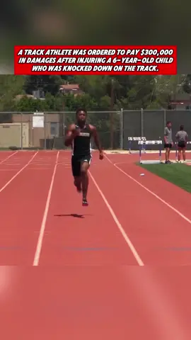 A TRACK ATHLETE WAS ORDERED TO PAY $300,000 IN DAMAGES AFTER INJURING A 6- YEAR-OLD CHILD WHO WAS KNOCKED DOWN ON THE TRACK.#news #foruyou #court #fyp 