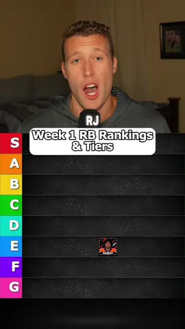 Week 1 RB Rankings & Tiers #fantasyfootball #nfl #football #fantasyfootballadvice #fyp