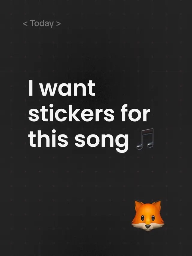 I want stickers for this song 🎵