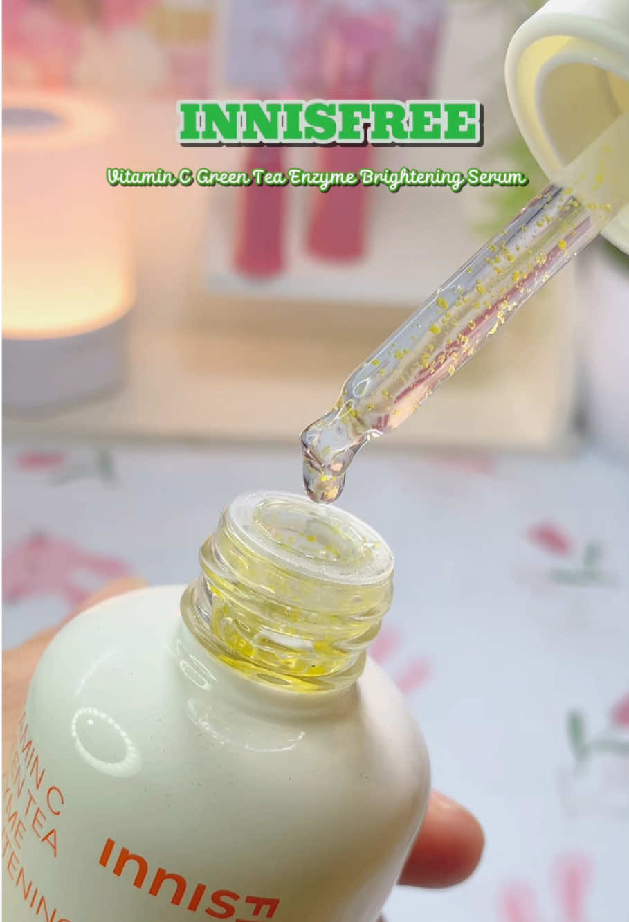 Hỗ trợ dường ẩm sáng da #innisfree #serumvitaminc #duongda #duongam #lamdep 