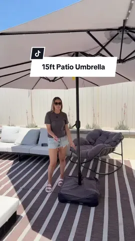Now this is the patio umbrella everyone wants @Garvee-Outdoor-Living  #patioumbrella #xlpatioumbrella #patioessential 